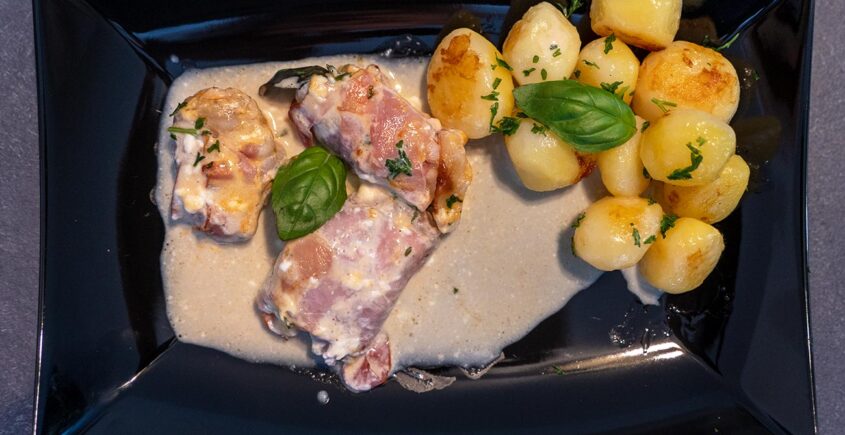 Schweinefilet in Sahnesauce