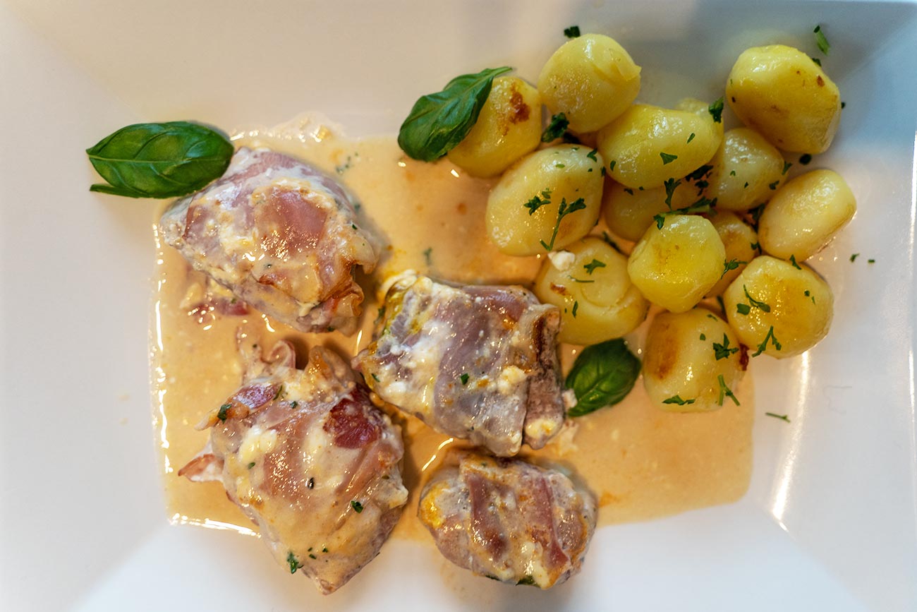 Schweinefilet in Sahnesauce